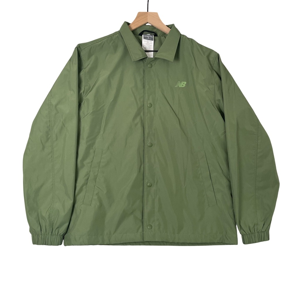 New Balance Water Defy Jacket Mens Medium Green Windbreaker Activewear Outdoor